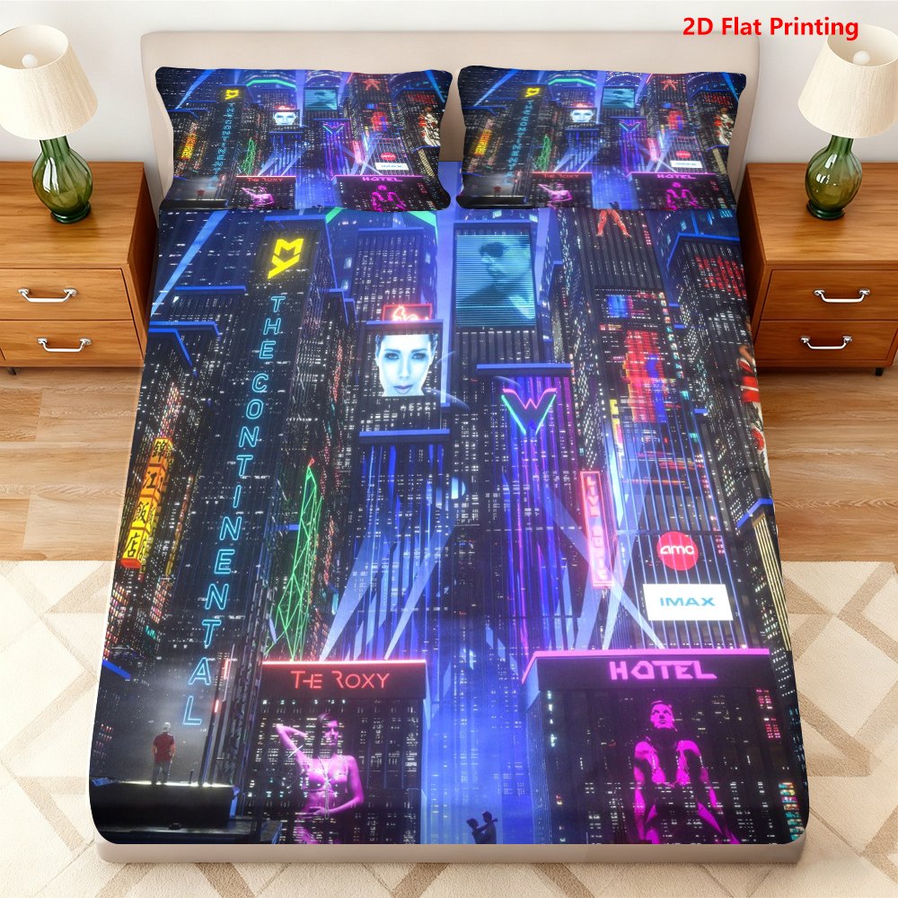 Baby Nursery Bedding - 3-Piece Set of Urban Landscape Bed
