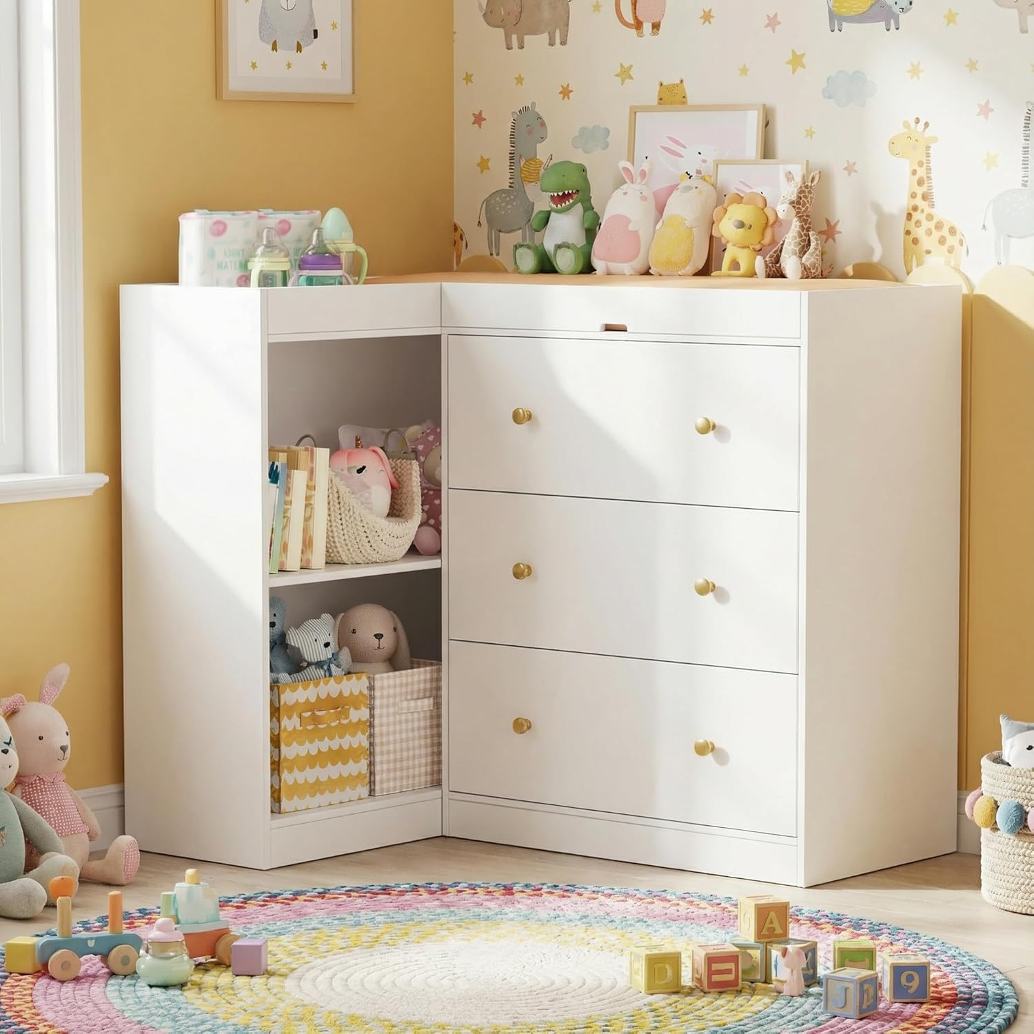 #Corner Nursery Changing Table - Baby Nursery Dresser Changing Table ulasan dan harga