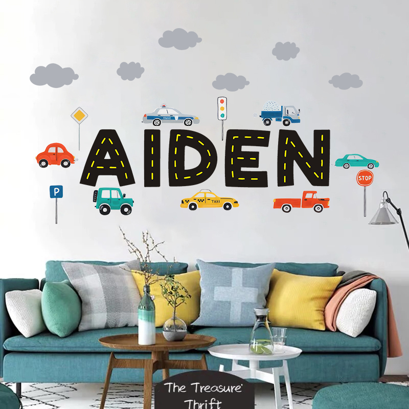 Custom Name Construction Vehic - Baby Nursery Package ulasan dan harga