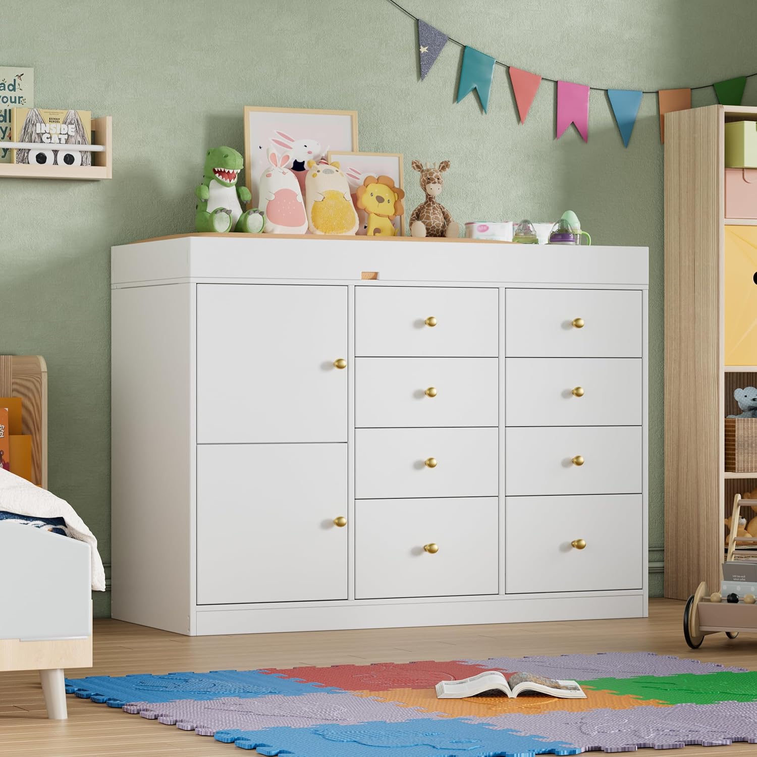 Changing Table Dresser, Baby C - Baby Nursery Dresser Changing Table ulasan dan harga