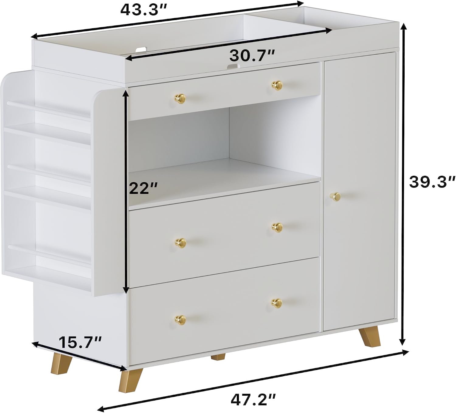 Nursery Dresser with Baby Chan - Baby Nursery Dresser Changing Table ulasan dan harga