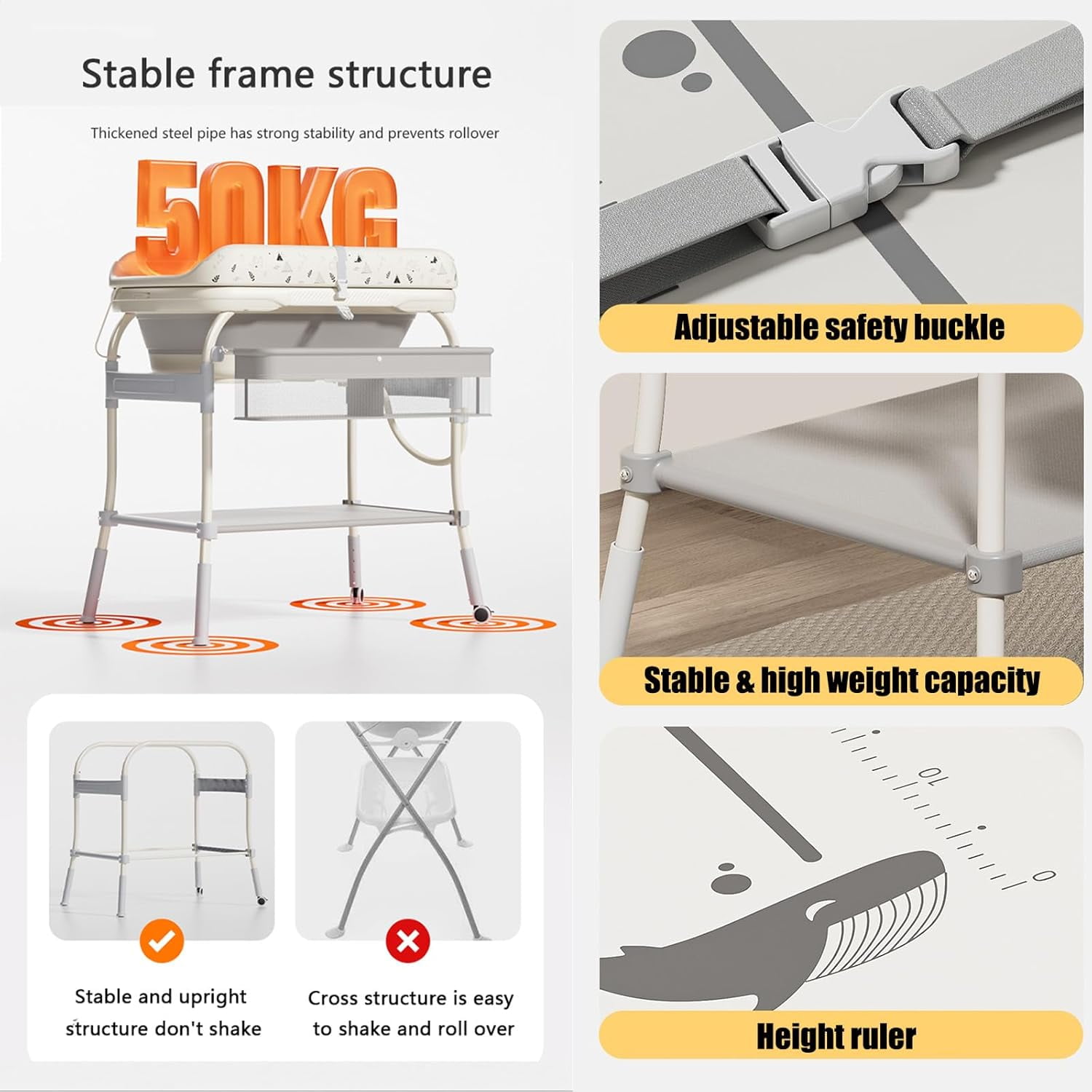 2 in 1 Baby Changing Table wit - Baby Nursery Dresser Changing Table ulasan dan harga