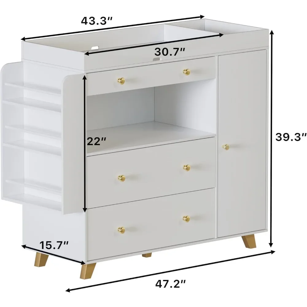Nursery Dresser, Baby Changing - Baby Nursery Dresser Changing Table ulasan dan harga