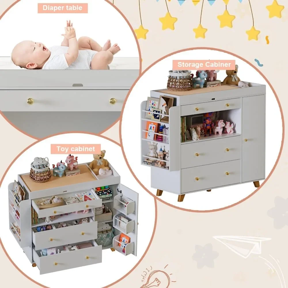 Nursery Dresser, Baby Changing - Baby Nursery Dresser Changing Table ulasan dan harga