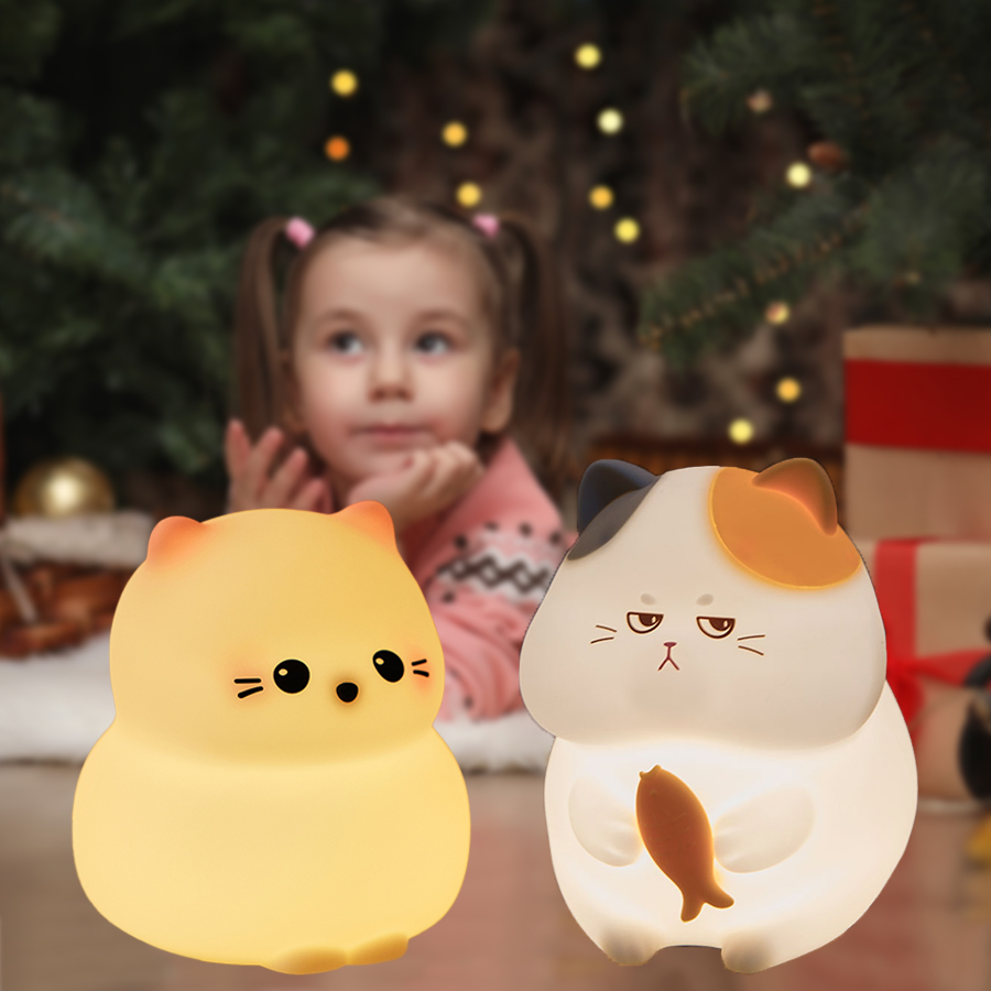 Cute Kitty Led Night Light Rec - Baby Nursery Table Lamp ulasan dan harga