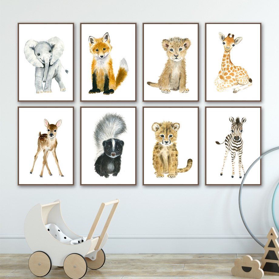 Elephant Fox Zebra Giraffe Leo - Baby Zebra Nursery ulasan dan harga