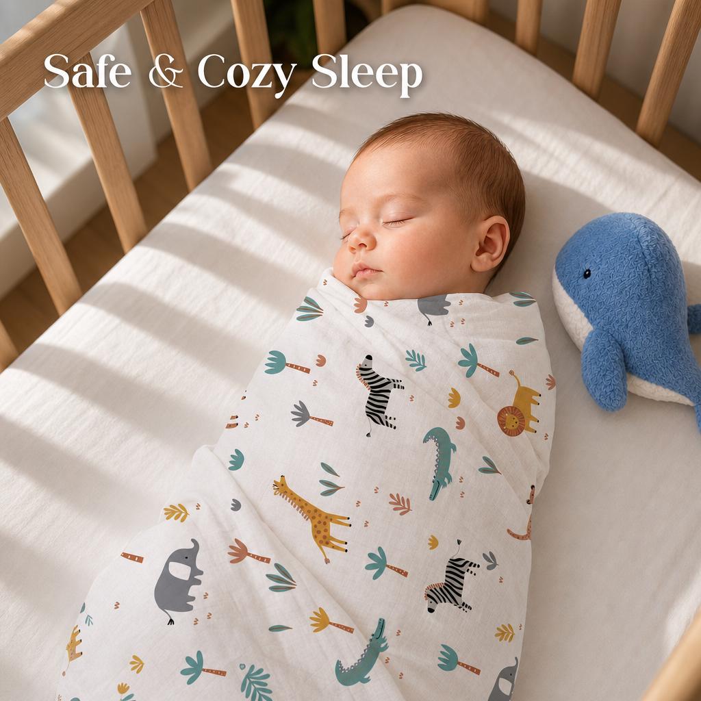 3-Pack Baby Muslin Swaddle Bla - Baby Nursery Boy ulasan dan harga