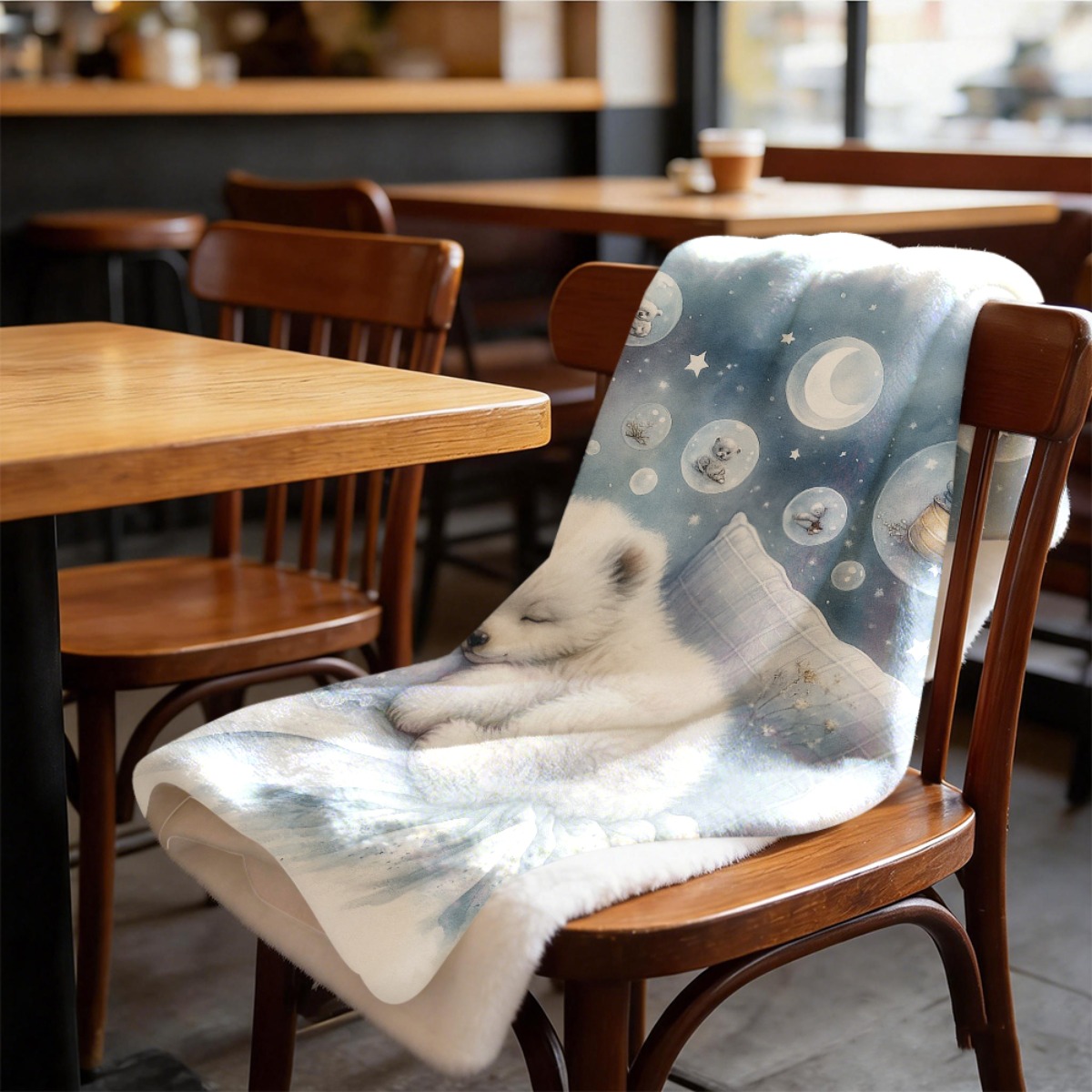 Cozy Polar Bear Nursery Throw  - Baby Nursery Bedding ulasan dan harga