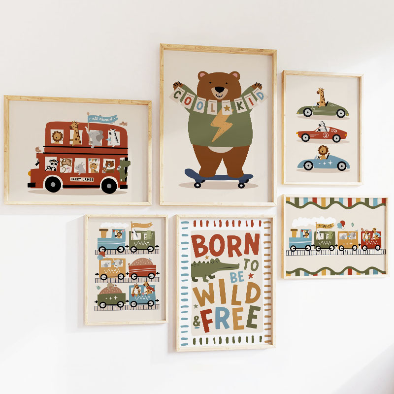 1pc Frameless Funny Cartoon An - Baby Zebra Nursery ulasan dan harga