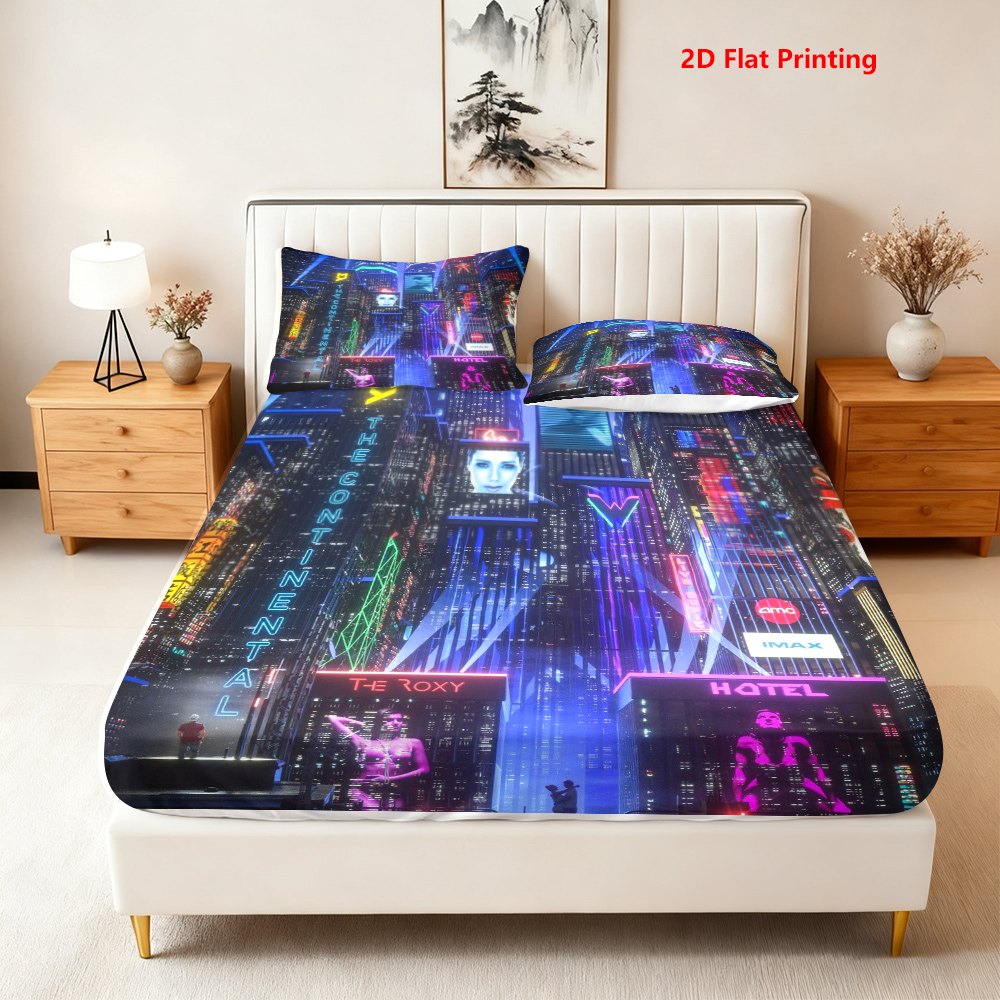 3-Piece Set of Urban Landscape - Baby Nursery Bedding ulasan dan harga