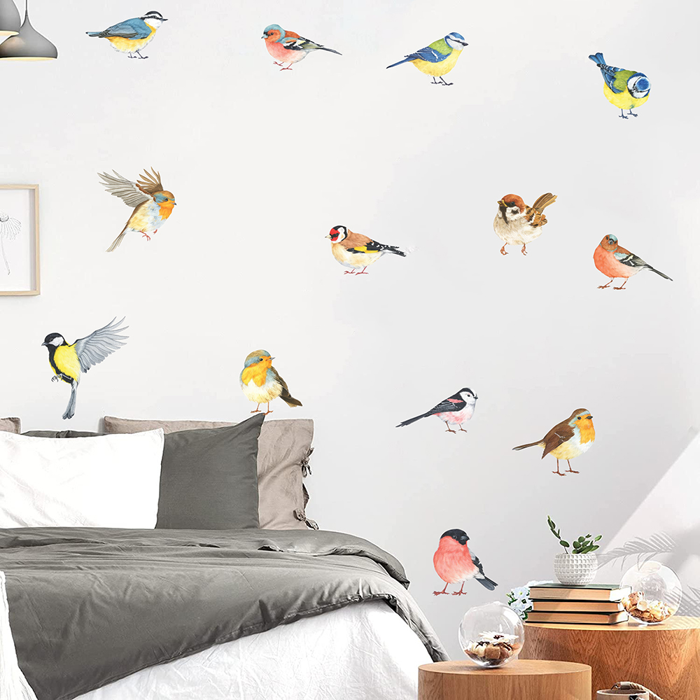 13pcs Little Birds Wall Sticke - Baby Nursery Package ulasan dan harga