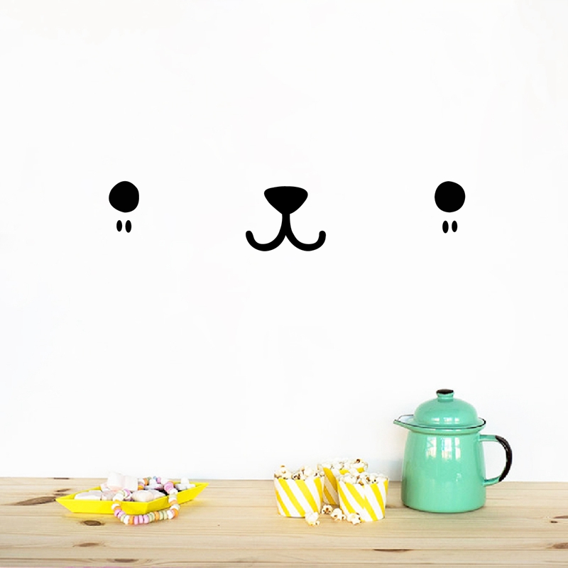 Cute Kawaii Face Wall Art Deca - Baby Nursery Package ulasan dan harga