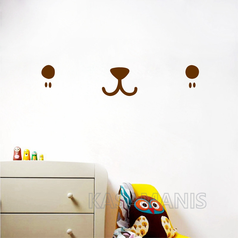 Cute Kawaii Face Wall Art Deca - Baby Nursery Package ulasan dan harga