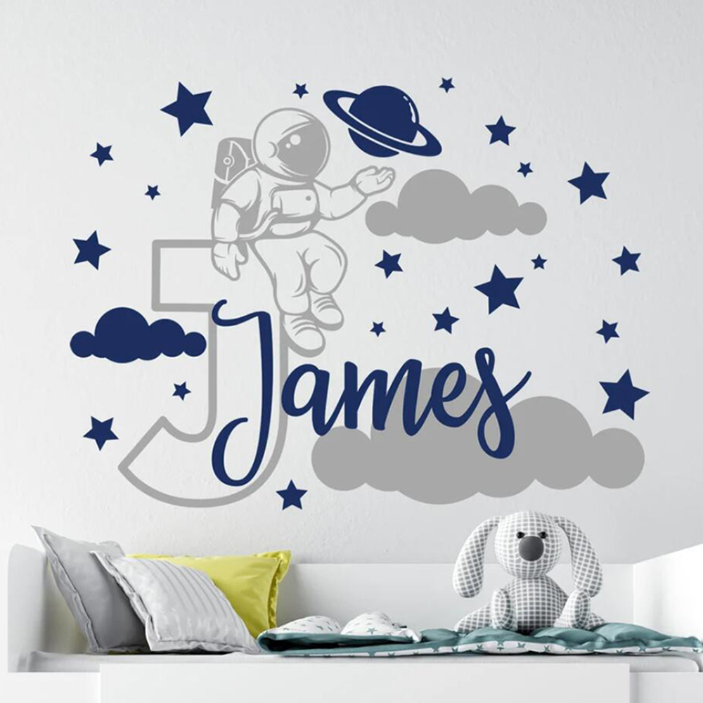 Custom Name Cartoon Space Astr - Baby Nursery Package ulasan dan harga