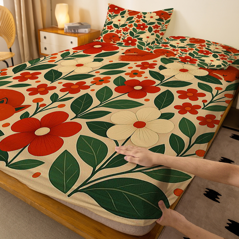 Two Little Foxes Floral Fitted - Baby Nursery Bedding ulasan dan harga