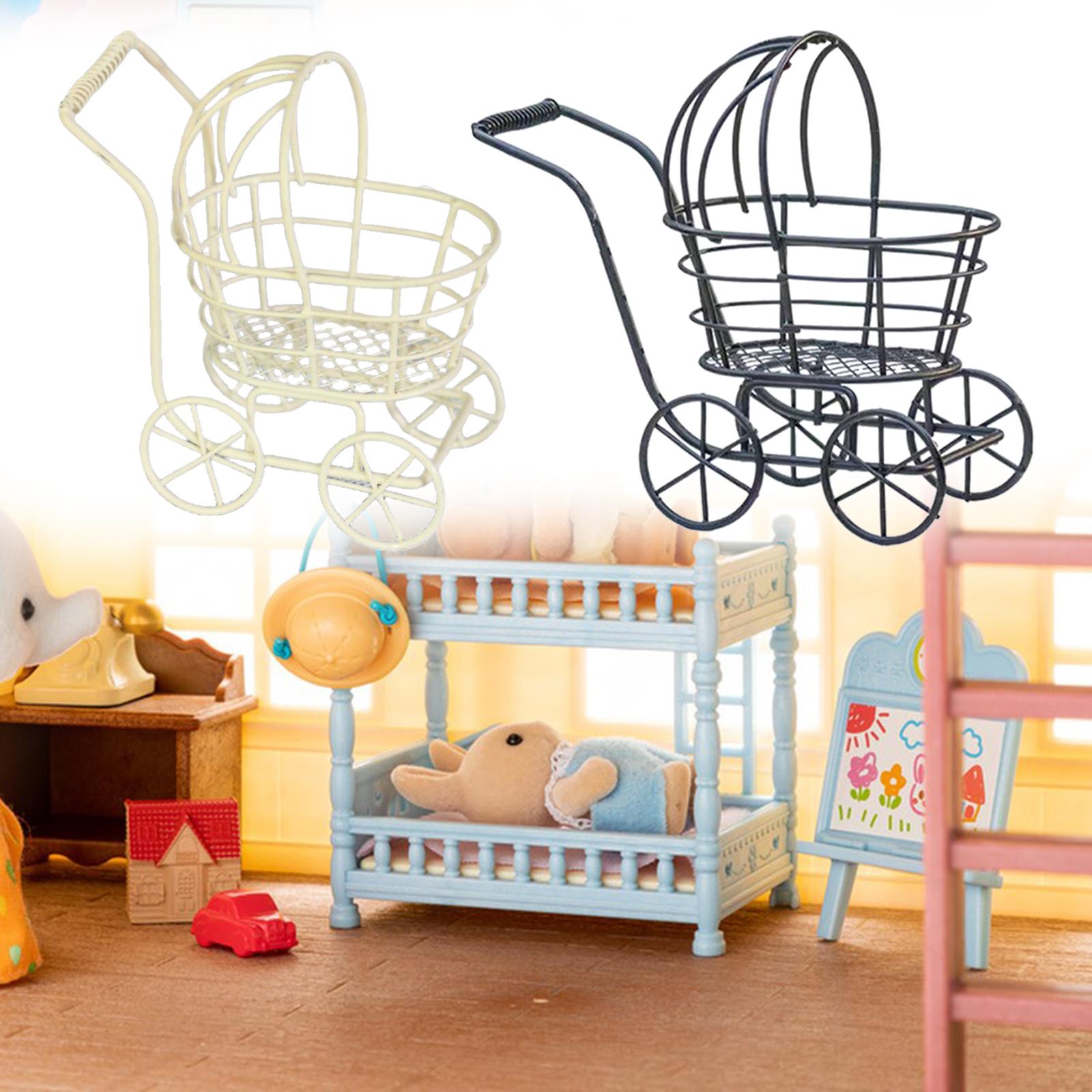 1:12 Scale Dollhouse Baby Pram - Baby Nursery Layout ulasan dan harga