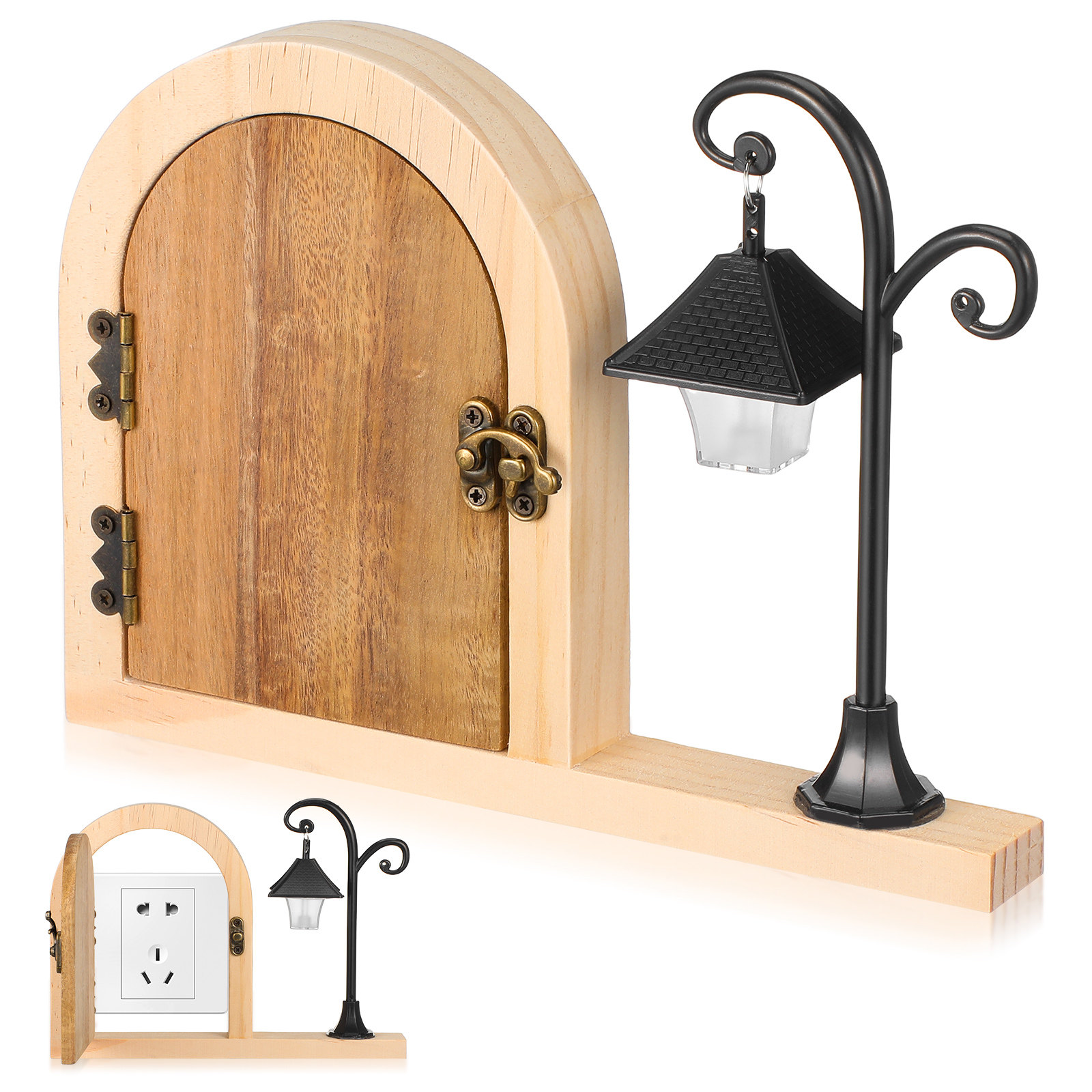 Wooden Fairy Door Outlet Cover - Outlet Cover Childproof ulasan dan harga