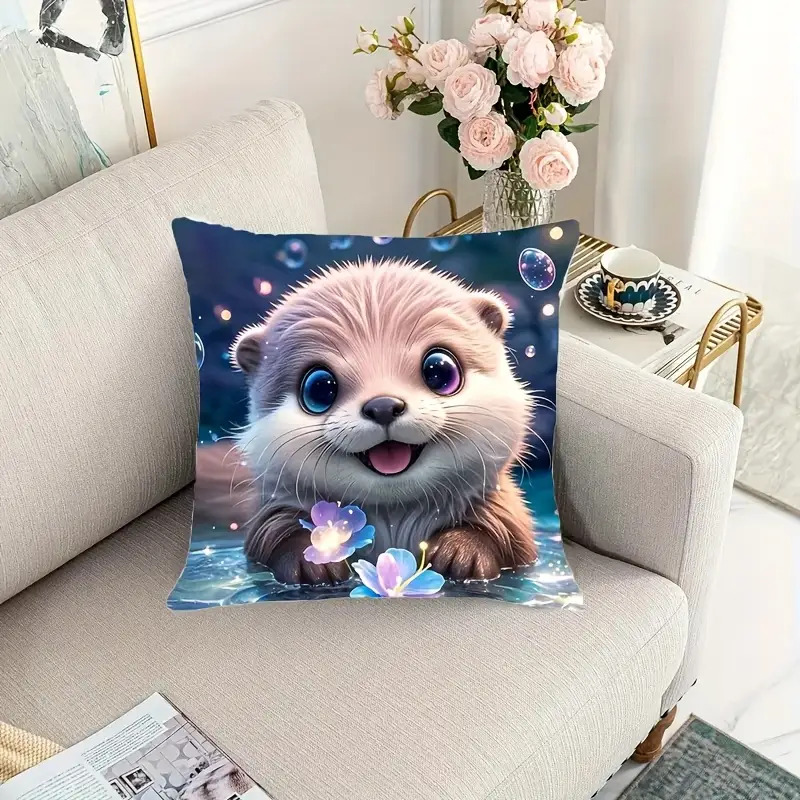 Cute Otter Baby Animal Throw P - Baby Nursery Ocean Theme ulasan dan harga