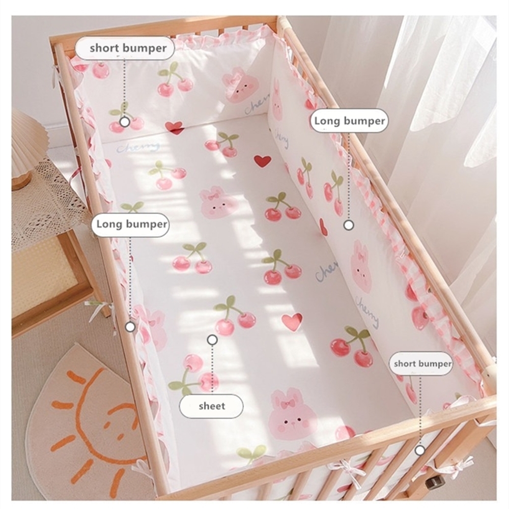 5Pcs Crib Bedding Set Girl Bab - Baby Nursery Boy ulasan dan harga