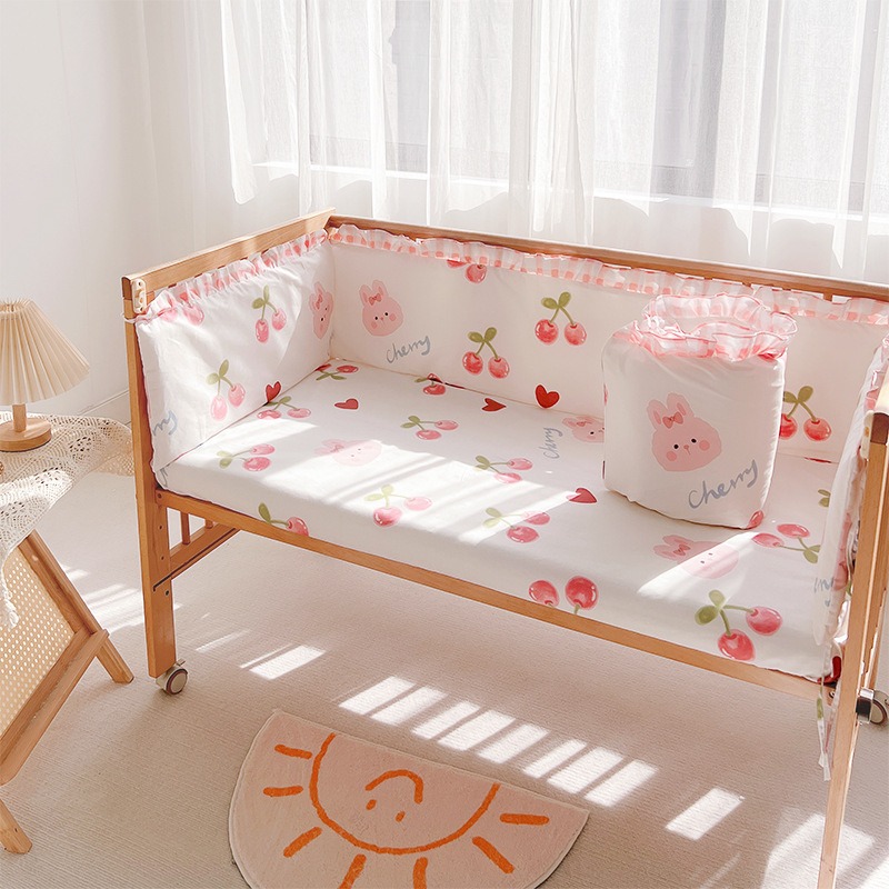 5Pcs Crib Bedding Set Girl Bab - Baby Nursery Boy ulasan dan harga