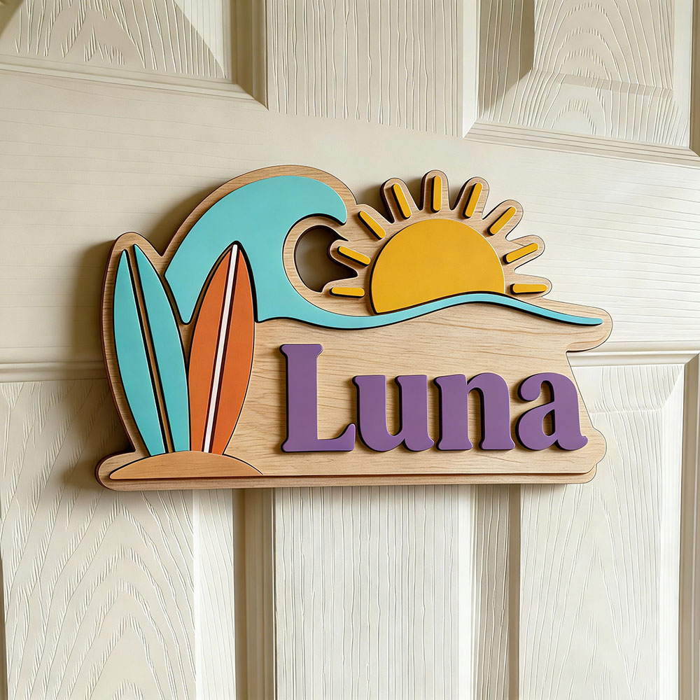 Custom Beach Wave Surfboard Su - Baby Nursery Ocean Theme ulasan dan harga