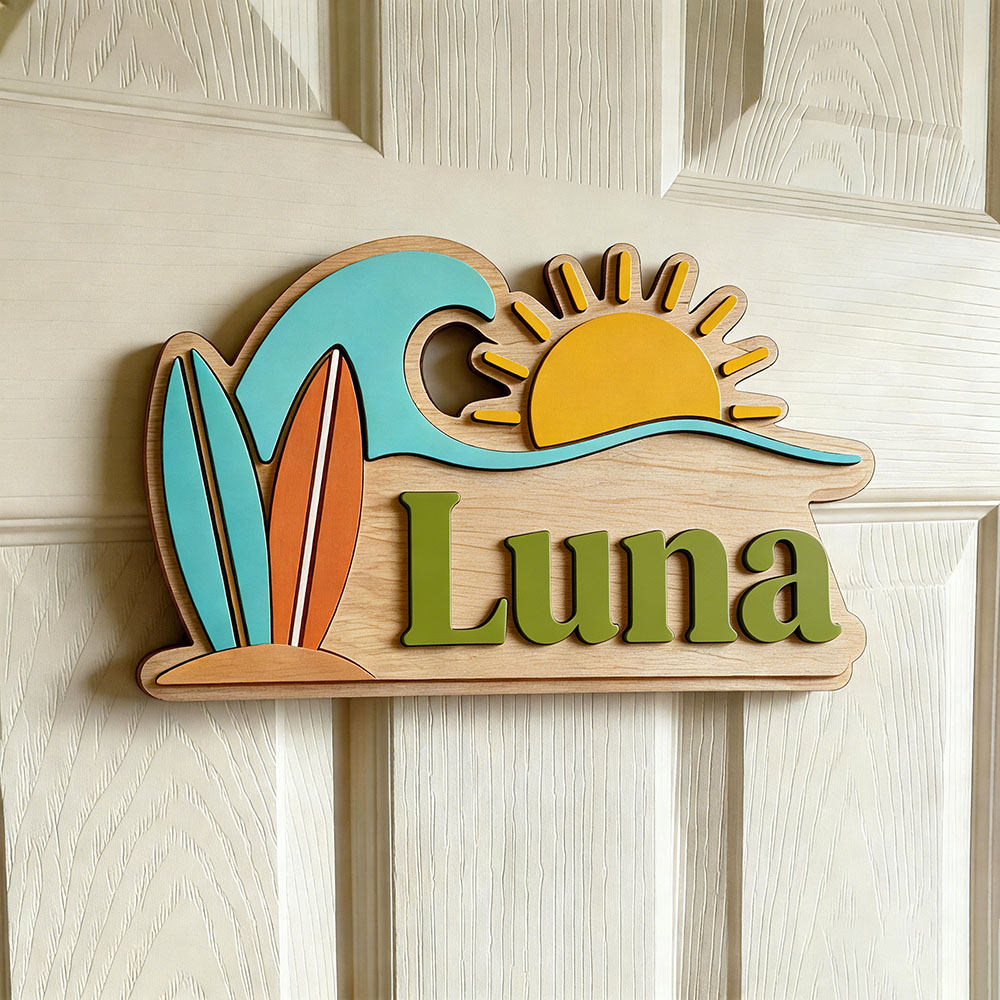 Custom Beach Wave Surfboard Su - Baby Nursery Ocean Theme ulasan dan harga