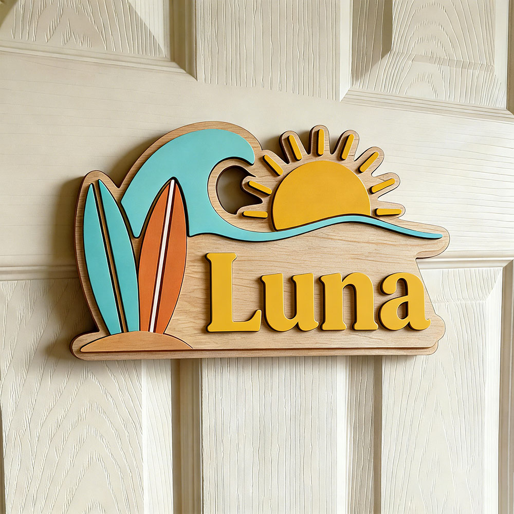 Custom Beach Wave Surfboard Su - Baby Nursery Ocean Theme ulasan dan harga