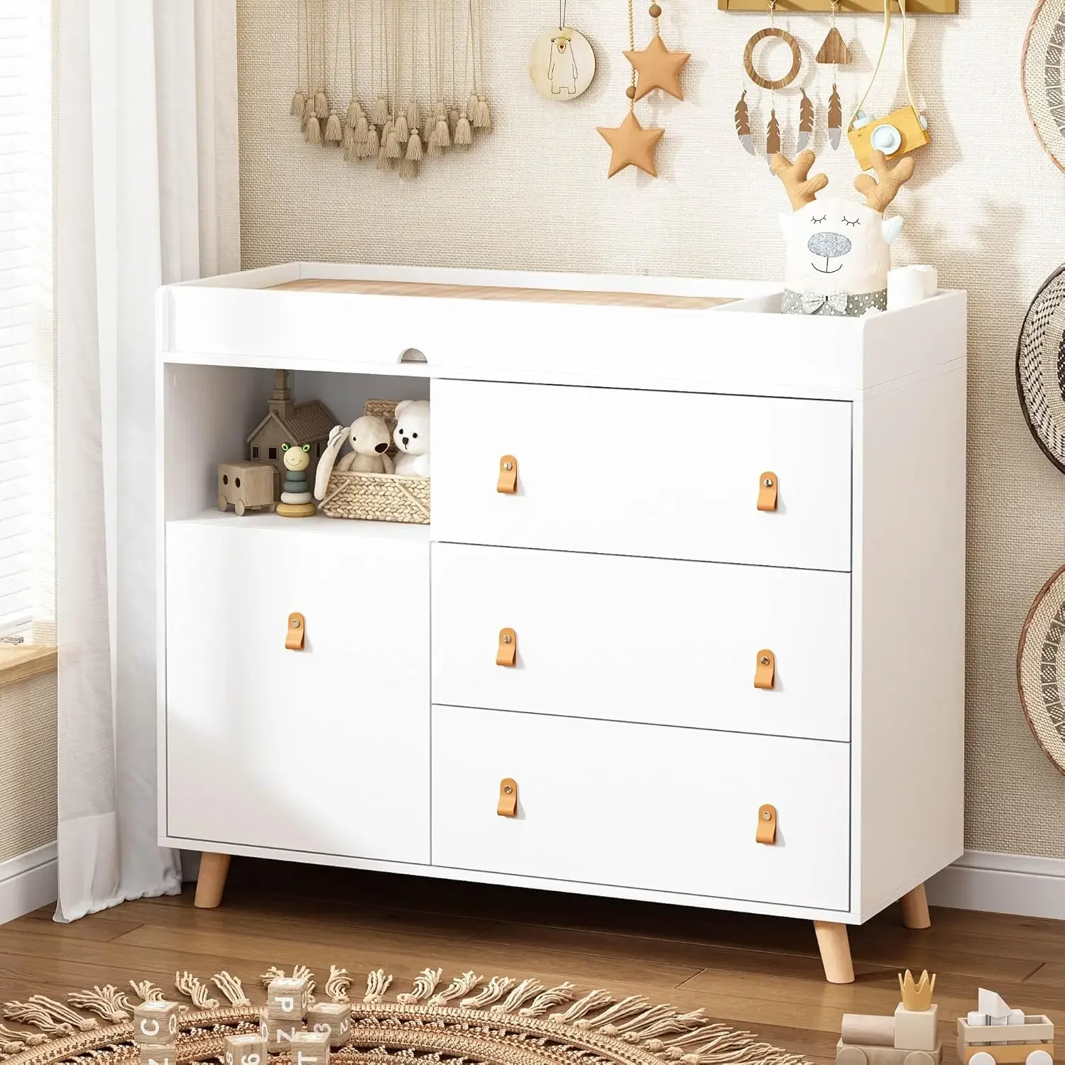 Baby Dresser Changing Table wi - Baby Nursery Dresser Changing Table ulasan dan harga