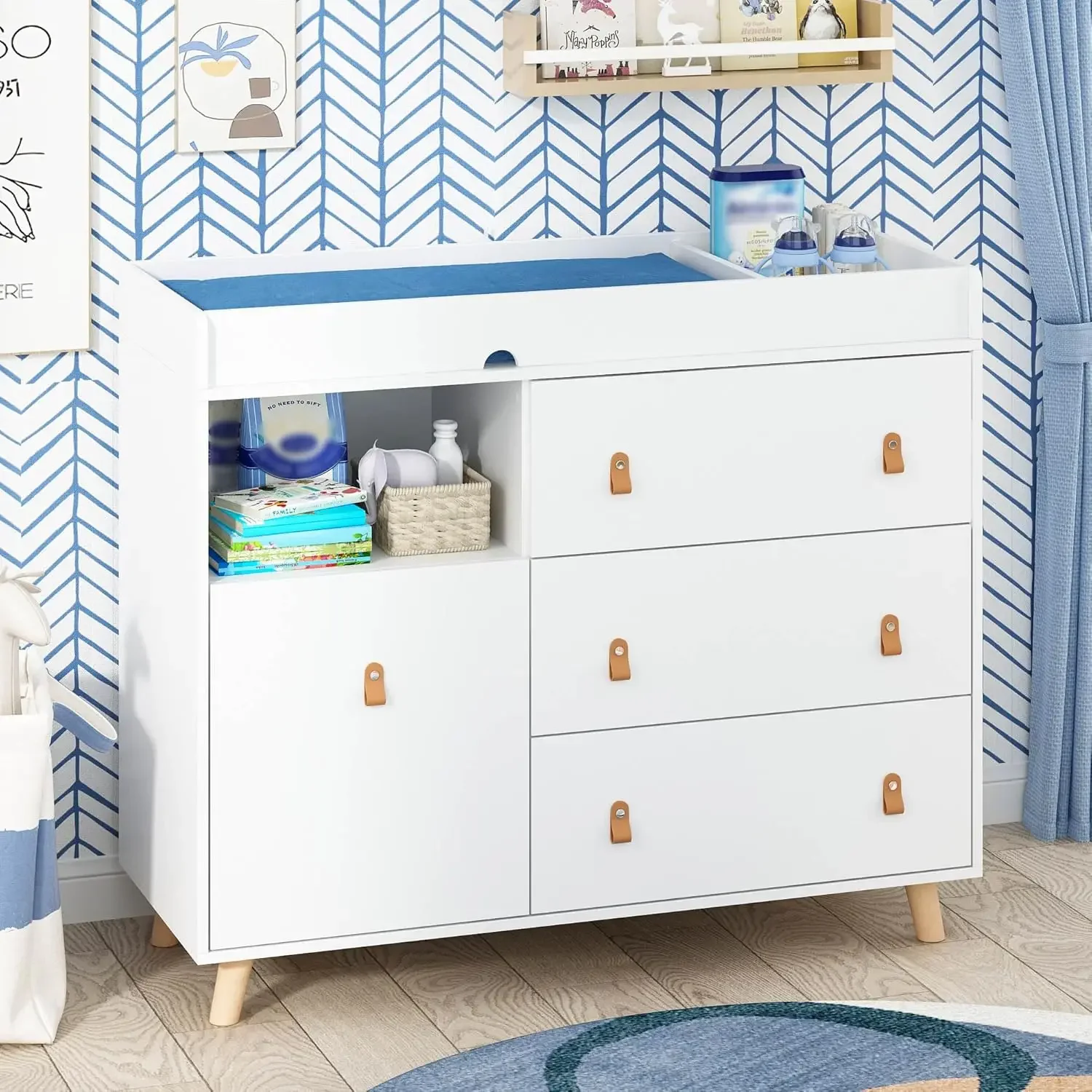 Baby Dresser Changing Table wi - Baby Nursery Dresser Changing Table ulasan dan harga
