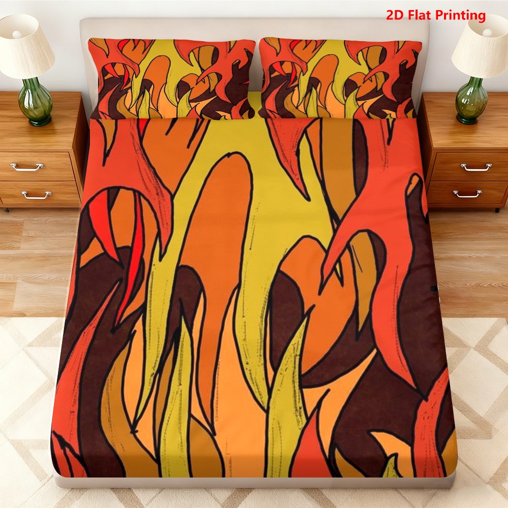 Flame-Themed Bed Sheets Full S - Baby Nursery Bedding ulasan dan harga