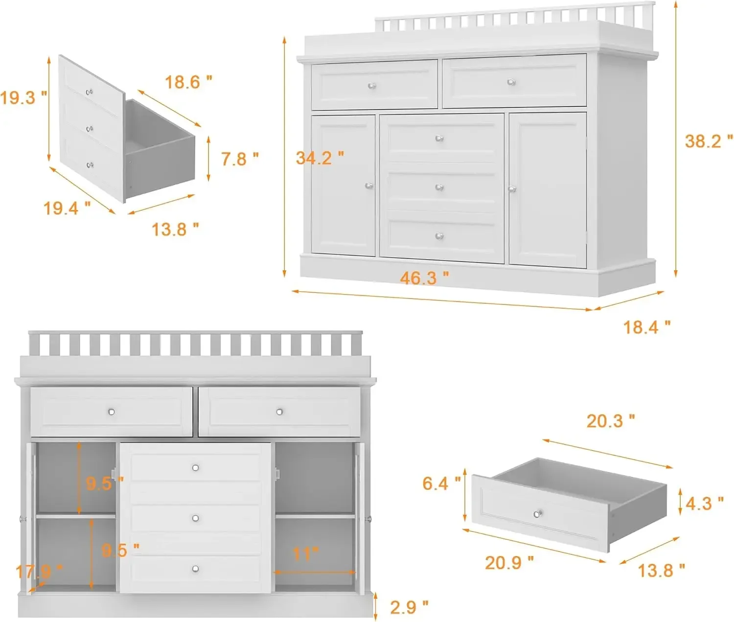 46 Baby Dresser with Changing  - Baby Nursery Dresser Changing Table ulasan dan harga
