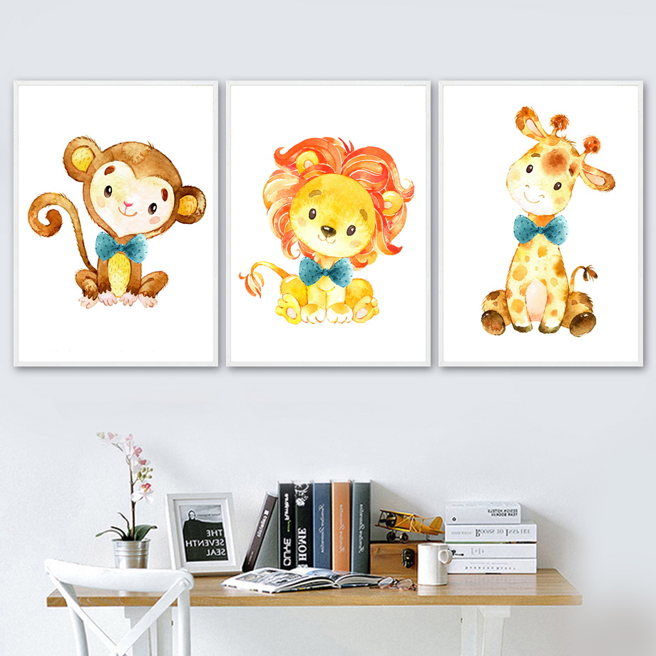 Wall Art Canvas Painting Carto - Baby Zebra Nursery ulasan dan harga